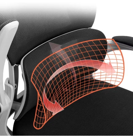 Comfortable Desk Chair for Students with Back Support, Long Sitting Study Chair