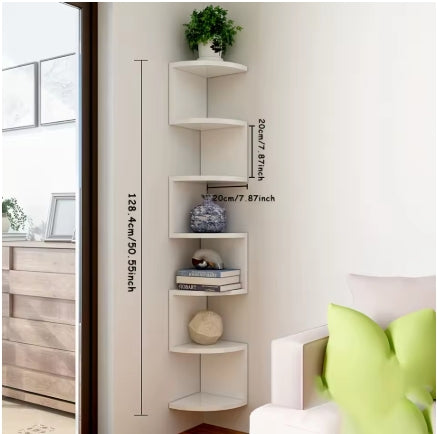 Tier Rustic Wall-Mounted Corner Shelf - Christmas Home Decor